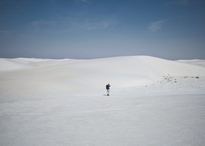 2022-06-09 USA New Mexico White Sands National Park day daylight man standing photography desert white sand gypsum