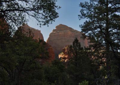 2022-06-14 USA Arizona Sedona sunrise trail hike rocks greenery trees red green
