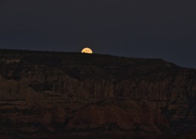 2022-06-14 USA Arizona Sedona sunset airport mesa overlook moon rock night moonlight full moon