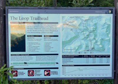 2022-07-24 USA Montana Glacier National Park Hike The Loop Trailhead sign