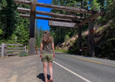 2022-07-30 USA Washington State Mount Rainier National Park nature entrance woman