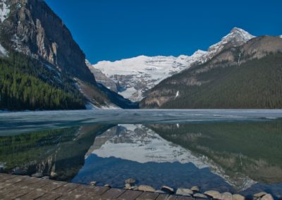 2019-05-27 Canada Alberta Banff National Park Lake Louise nature landscape mountains forest glacier lake water reflections