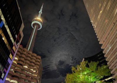 2022-10-06 Canada Ontario Toronto city urban buildings night tower CN Canada National Tower