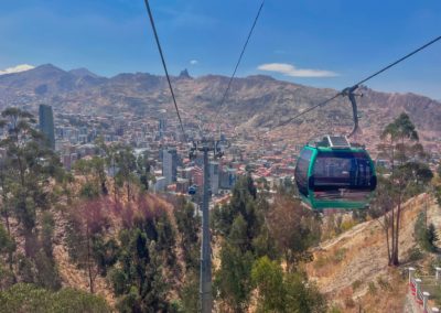 2022-11-10 Bolivia La Paz mi teleferico transporte por cable urbano urban transport by cable cable car cableway La Paz El Alto gondola city capital