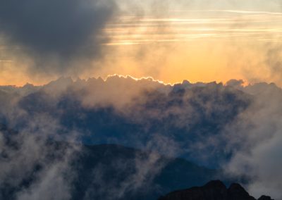 2023-09-19 Suisse alpes Valais Val-d'Anniviers Zinal Grimentz CAS Cabane Becs de Bosson deux jours meilleure blus belle randonnée montagne neige glacier vue coucher de soleil crépuscule aube couleur nuages