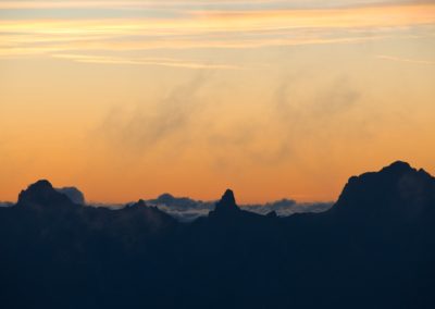 2023-09-19 Suisse alpes Valais Val-d'Anniviers Zinal Grimentz CAS Cabane Becs de Bosson deux jours meilleure blus belle randonnée montagne neige glacier vue coucher de soleil crépuscule aube couleur nuages