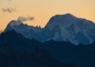 2023-09-19 Suisse alpes Valais Val-d'Anniviers Zinal Grimentz CAS Cabane Becs de Bosson deux jours meilleure blus belle randonnée montagne neige glacier vue coucher de soleil crépuscule aube couleur nuages mont blanc aiguilles